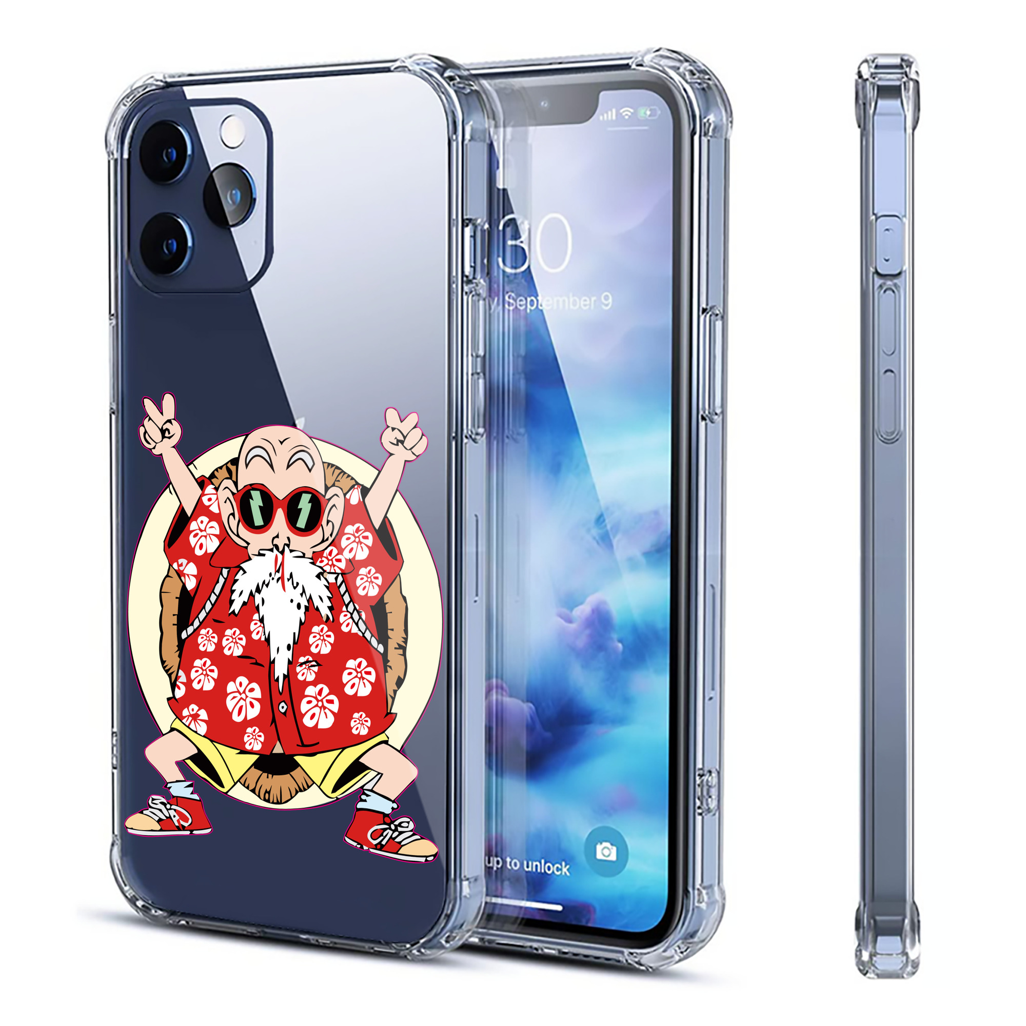 （画像用） ドラゴンボール 亀仙人（かめせんにん） DRAGON BALL Master Roshi Kame Sennin 【iPhone 12シリーズ対応】透明スマホケース（クリアソフトケース）